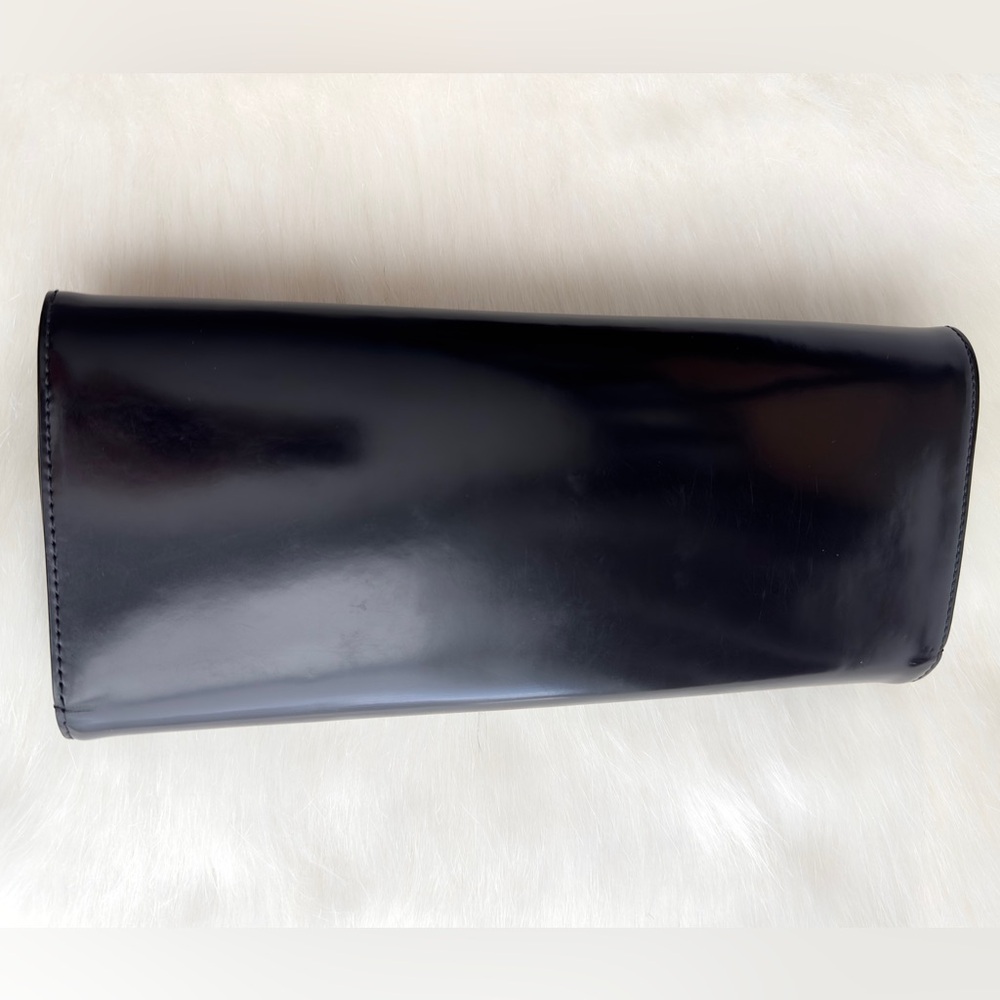 ✨VERSACE Crystal Medusa Icon Leather Clutch Bag With Strap Black Gold - Picture 5 of 17